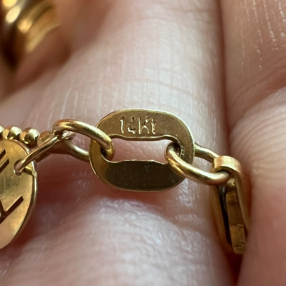 14k Logan Hollowell ball chain.